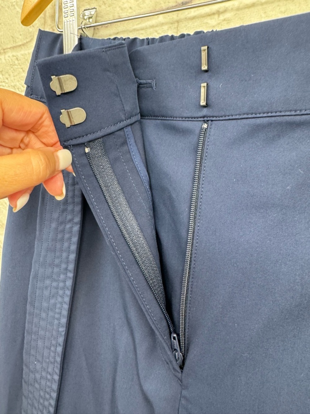 The Limited Tie Waist Jogger Pants Size 10 Blue Workwear Minimalist Chic Career - Picture 6 of 13